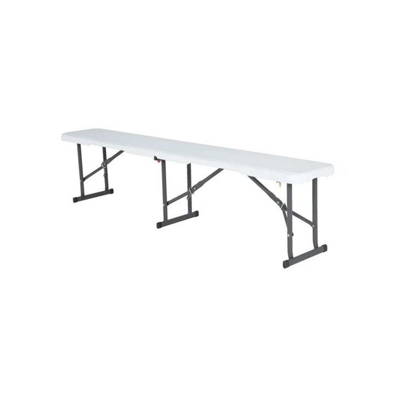 Banc de jardin LIFETIME blanc en acier