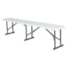 Banc de jardin LIFETIME blanc en acier