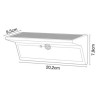 Applique à détection solaire et rechargeable NADIO