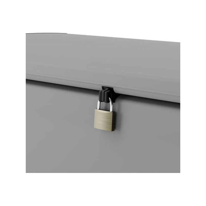 Malle résine SPACEO, 308 litres, gris, l.120 x P.54 x H.57 cm