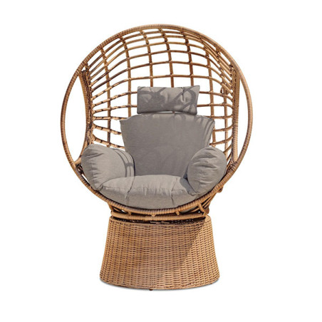 Balancelle de jardin résine tressée Bora Bora Marron
