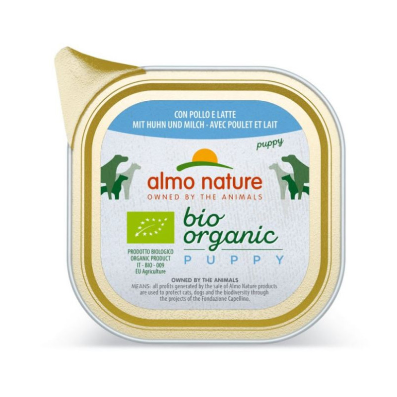 Pâtée Chiot Poulet et Lait Biorganic - ALMO NATURE