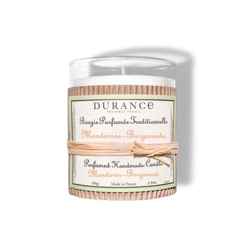 Bougie parfumée traditionnelle Mandarine Bergamote 180g - DURANCE