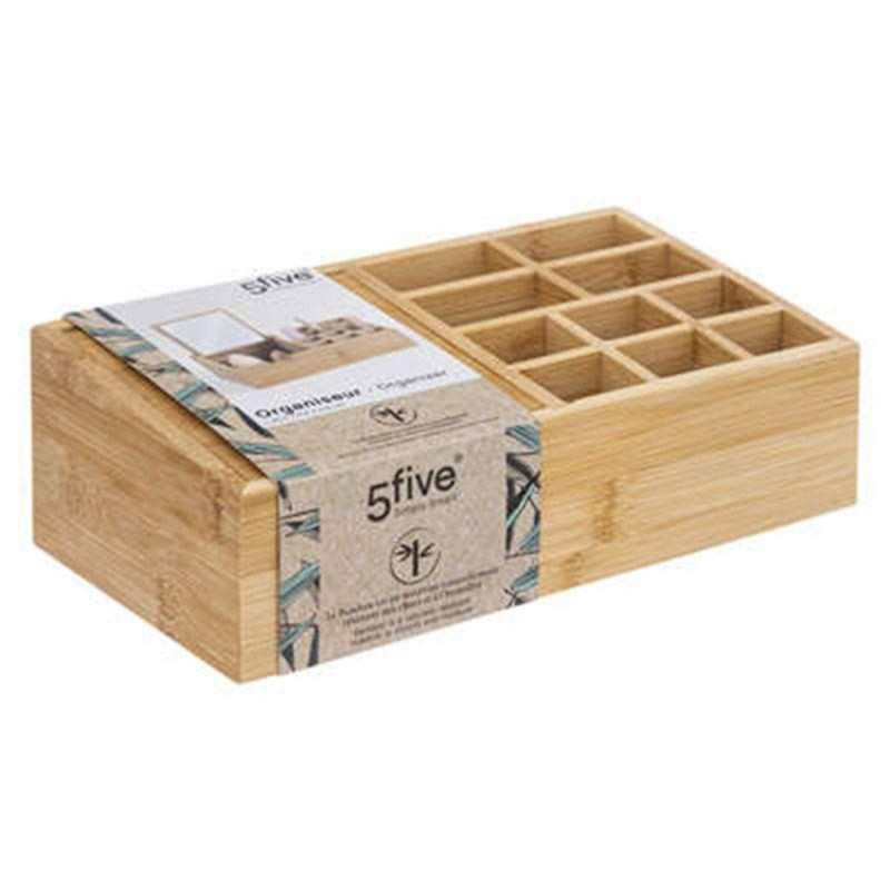Organiseur 10 Compartiments Miroir 24cm Naturel - 5FIVE SIMPLY SMART