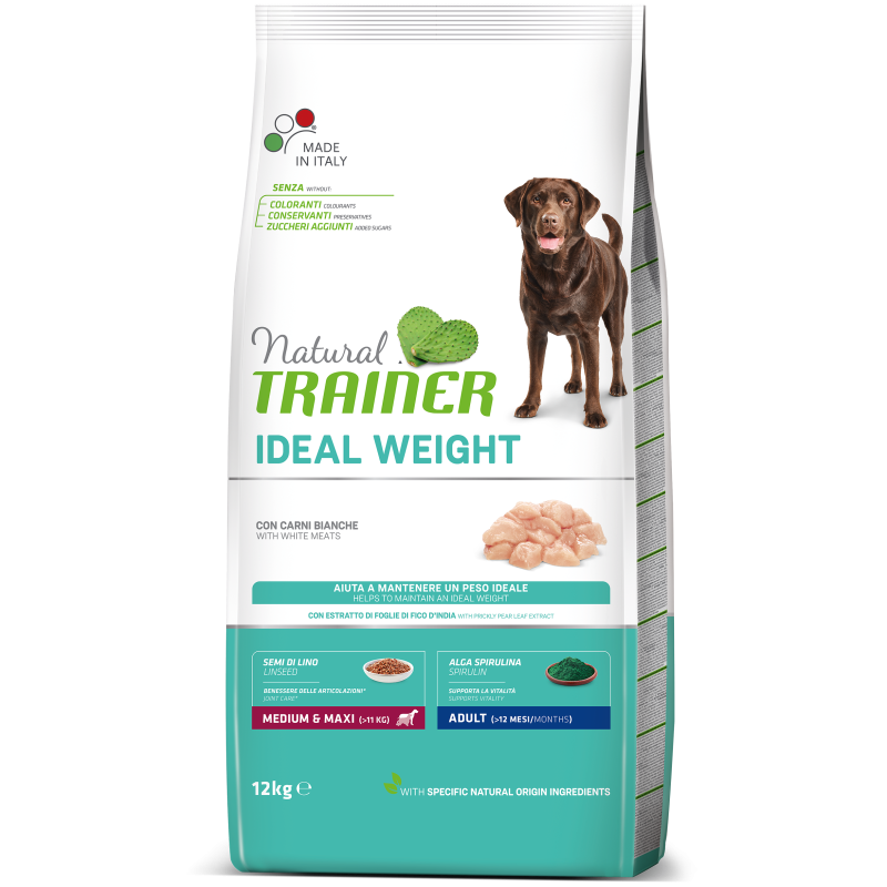 Croquettes Chien Adulte M/L Ideal Weight 12kg - NATURAL TRAINER