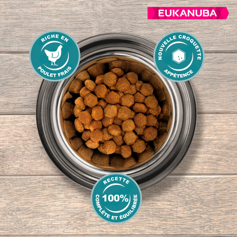 Croquettes Chien Adulte Petite Taille Poulet 18 kg - EUKANUBA