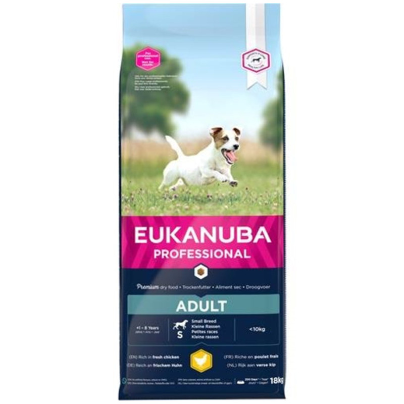 Croquettes Chien Adulte Petite Taille Poulet 18 kg - EUKANUBA