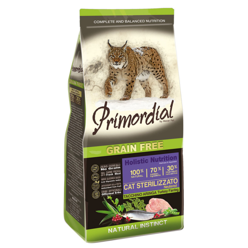 Croquettes Chat Stérilisé Dinde Hareng 2 Kg - PRIMORDIAL