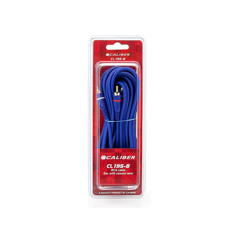 Câble RCA 5m Bleu - CALIBER - ARCL195BCALI