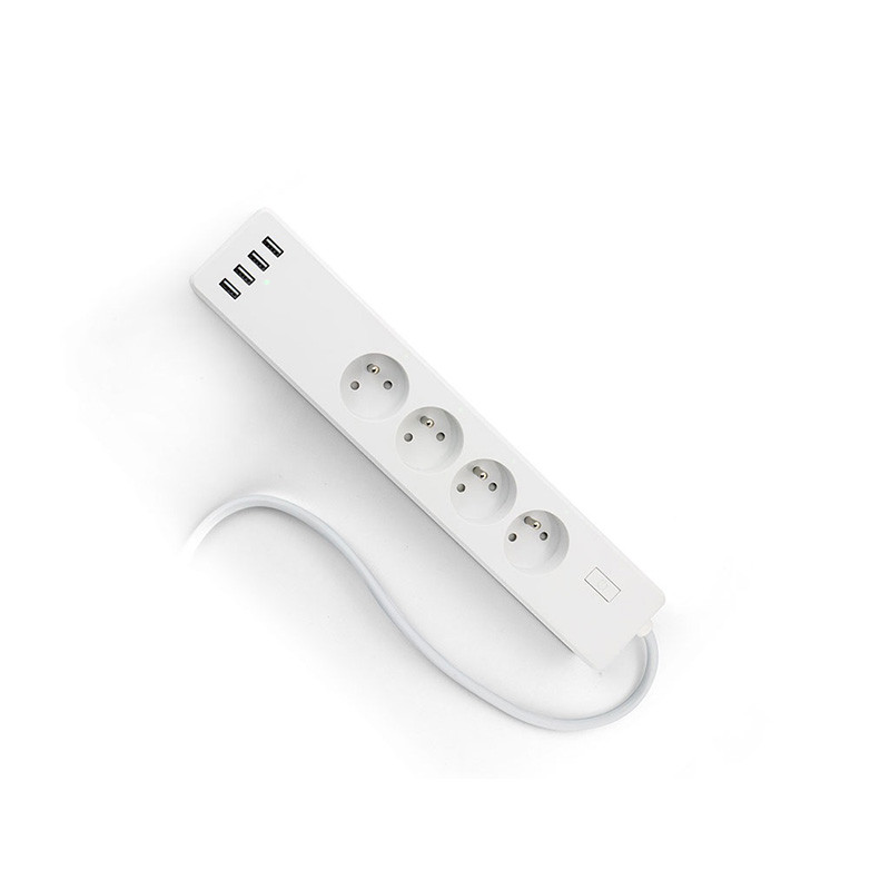 Multiprise Connectée avec USB Blanc - CALIBER - DOMHWP302FUCALI 