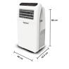 Climatiseur mobile 12000 BTU Blanc - TECHWOOD - CLIMTCL012TECH