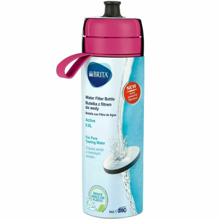 Gourde Fill&Go Active filtre 0,6L Rose - BRITA - FONTFILLGOPKBRIT