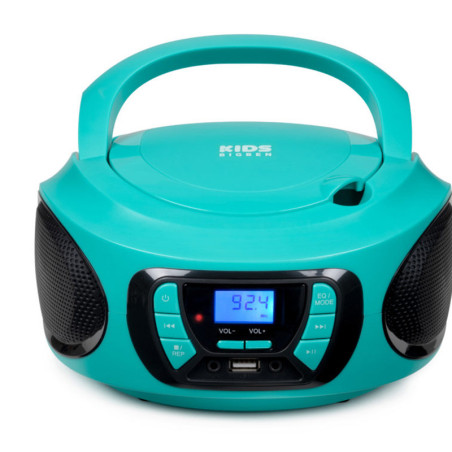 Radio CD portable sans fil Bleu - BIGBEN - RADCD62BLUSBBTBBIG