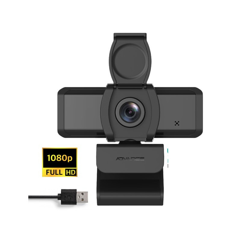 Webcam Livestream USB Full HD Noir - ADVANCE - WCWEB-HD105SOG