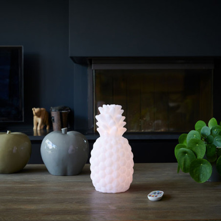 Enceinte Bluetooth lumineuse Ananas Blanc - BIGBEN - HPBTLSPINEAPPLEBIG