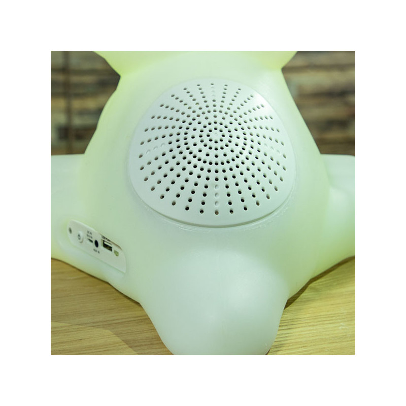 Enceinte Bluetooth lumineuse Lumin’US Dinosaure Blanc - BIGBEN - HPBTBTLSDINOBIG