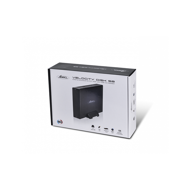 Boitier disque dur Velocity 3.5'' SATA USB 3.0 Noir - ADVANCE - BOIT35BX308U3ADVA