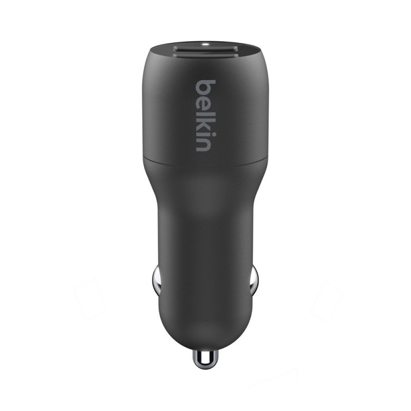 Double chargeur pour voiture 24W Noir - BELKIN - CABLECCE001BT1MBKBEL