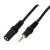 Rallonge audio stéréo jack 3,5mm Mâle/Femelle 5m Noir - MCL - CABLEMC711GE5MMCL