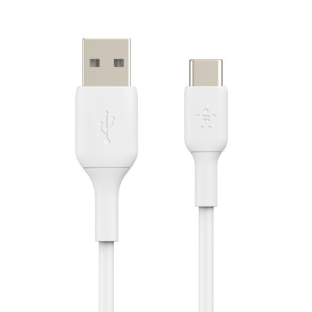 Cable de recharge USB-A Type-C 3m Blanc - BELKIN - CABLECAB001BT3MWHBEL