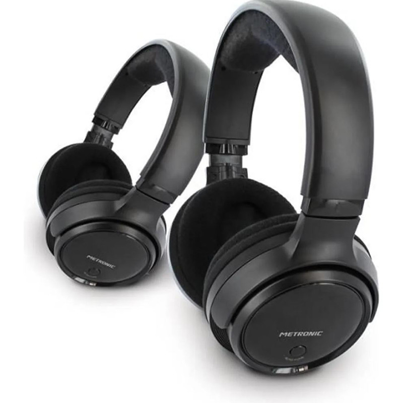 Casque TV Duo sans fil Noir - METRONIC - CASQ480182METRON