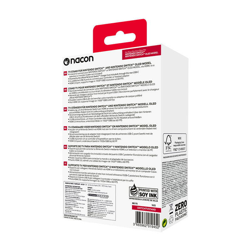 Support TV Pour Nintendo Switch Noir - NACON - JVSWITCHTVSTANDNAC