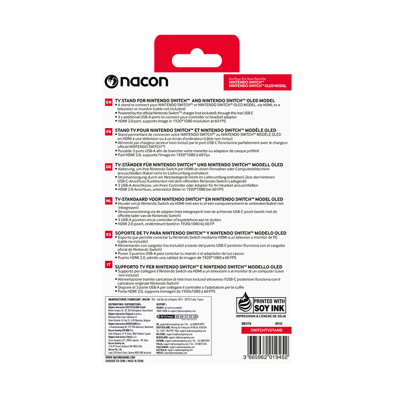 Support TV Pour Nintendo Switch Noir - NACON - JVSWITCHTVSTANDNAC