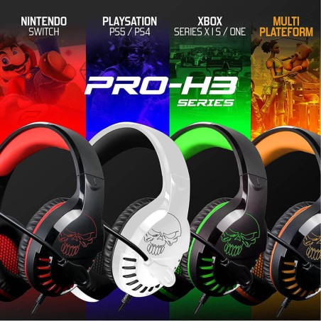 Casque filaire Gaming 2.0 Pro H3 Noir/Orange - SPIRIT OF GAMER - CASQMIC-PH3MPSOG