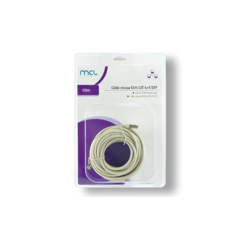 Câble réseau Cat5e F/UTP 10m Gris - MCL - CABLEFCC5EBMZ10MMCL