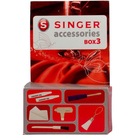Kit d'accessoire couture Box 3 pour machine à coudre - SINGER - ACCBOX3