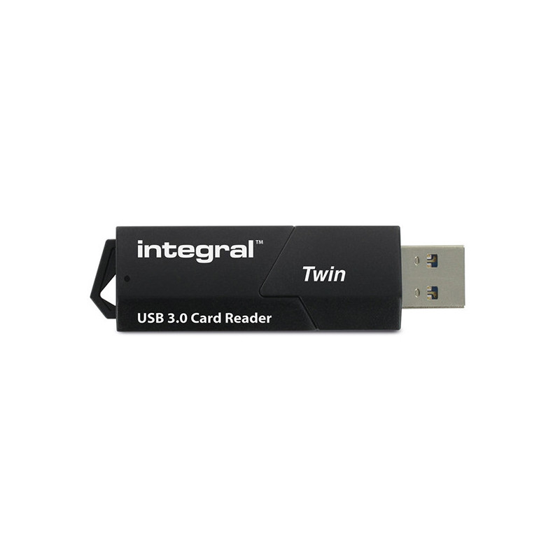 Lecteur de carte mémoire USB3.0 Twin V3 Noir - INTEGRAL - LECTCARTDUALSLOTU3.