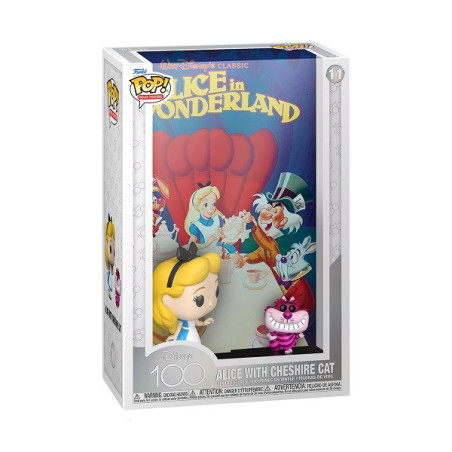 Figurine pop! Movie Poster Disney 100 Alice et le chat de Cheshire 17cm - FUNKO - 71740021238
