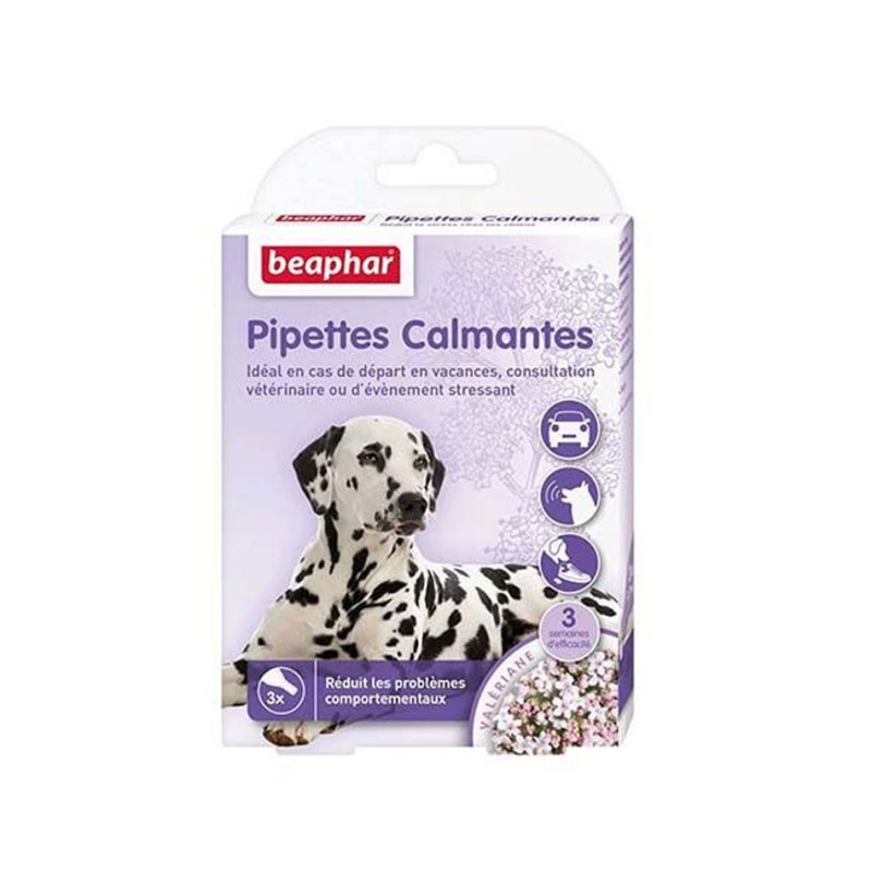 Pipettes calmantes Valériane naturelle pour chien (x3) - BEAPHAR - BCPC982