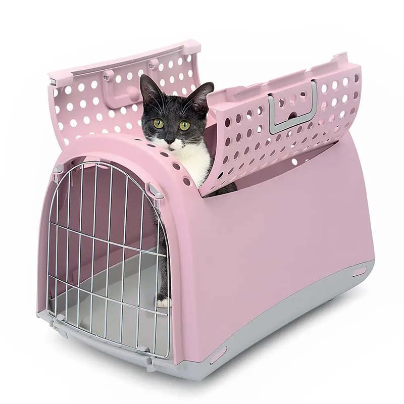 Cage de transport Linus Cabrio pour Chien et Chat Rose - IMAC - ICLCR809