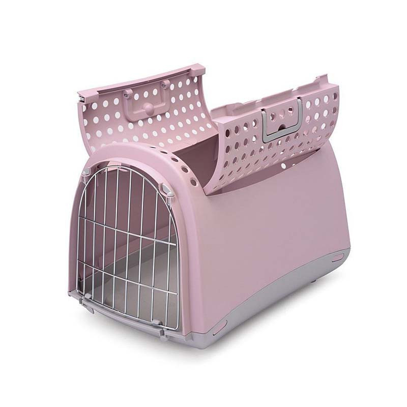 Cage de transport Linus Cabrio pour Chien et Chat Rose - IMAC - ICLCR809