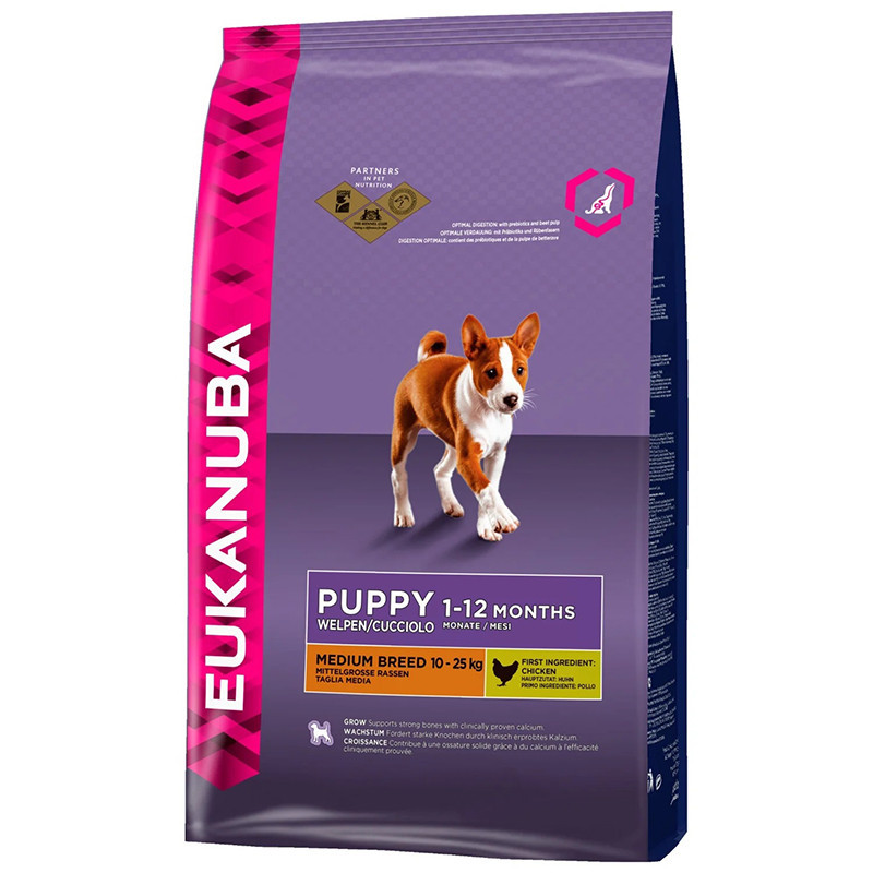 Croquette entretien au poulet pour chiot moyenne race 12kg - EUKANUBA - EPMPC410