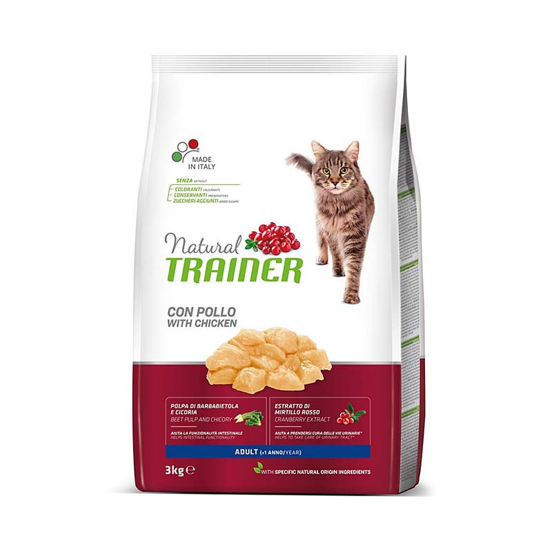 Croquette au poulet pour chat adulte poulet 3kg - NATURAL TRAINER - NNFAC634