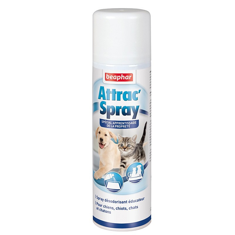 Spray éducateur à la propreté Attrac' Spray pour Chien et Chat 250mL - BEAPHAR - BEAS103