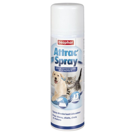 Spray éducateur à la propreté Attrac' Spray pour Chien et Chat 250mL - BEAPHAR - BEAS103