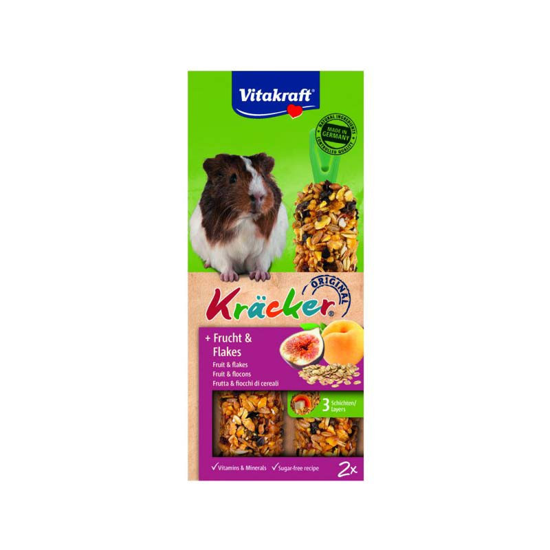 Kräcker pour cochons d'Inde fruits & flocons (x2) - VITAKRAFT - VKRCIF558