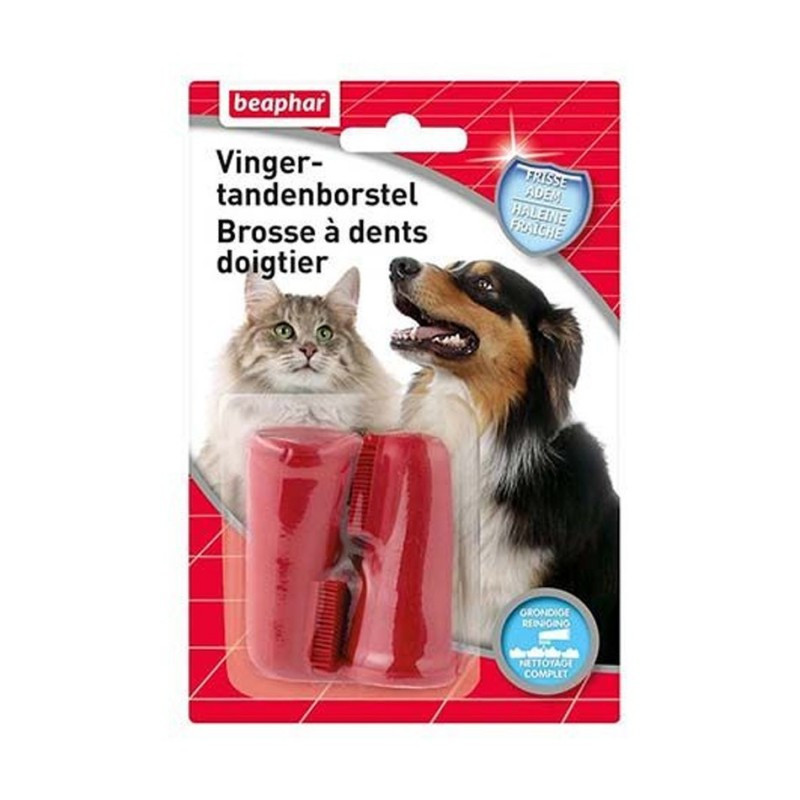 Brosse à dents doigtier Buccafresh pour Chien et Chat (x2) - BEAPHAR - BHDDD605