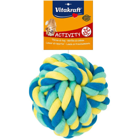 Jouet Playtime balle corde nouée pour chien - VITAKRAFT - VJCBN737