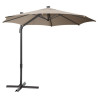 Parasol déporté octogonal AVEA taupe 287 x 287 cm