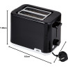 Grille-pain 2 fentes 900W Noir - BRAUN - HT1010BK