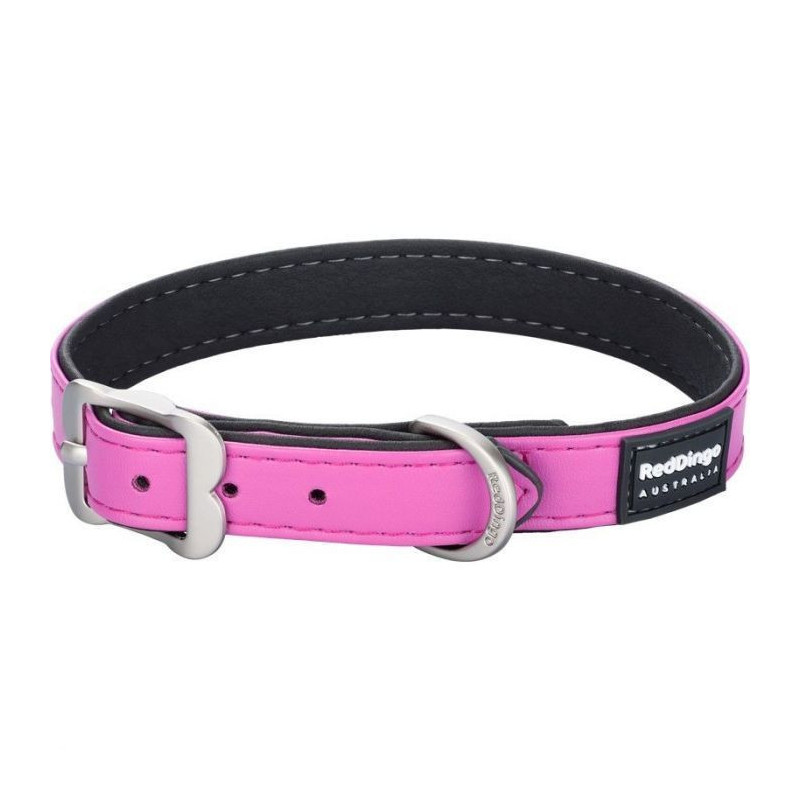 Collier Chien M Similicuir Rose Flashy 20mm - RED DINGO