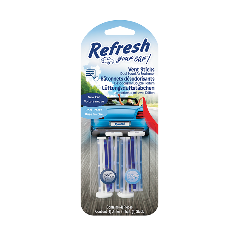Désodorisants Vent Sticks New Car/Cool Breeze - REFRESH YOUR CAR - 1KAUTST0109