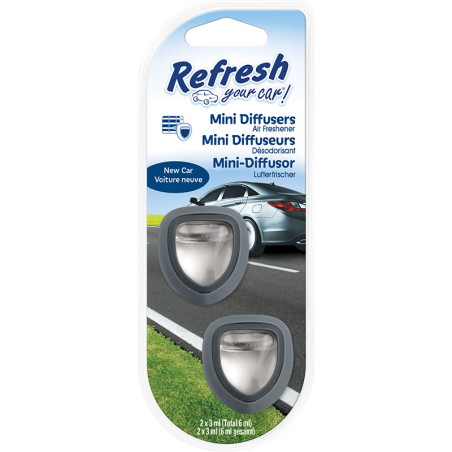 Désodorisant double diffuseur Voiture neuve 3mL (x2) - REFRESH YOUR CAR - 1KAUTMD0031