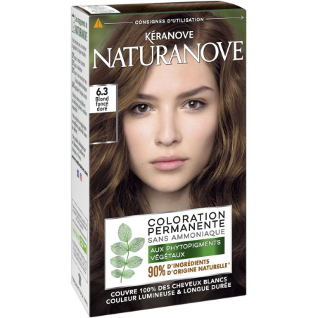 Coloration permanente Kéranove Naturanove sans ammoniaque Blond foncé doré 6.3 - EUGENE PERMA - 12B21036398