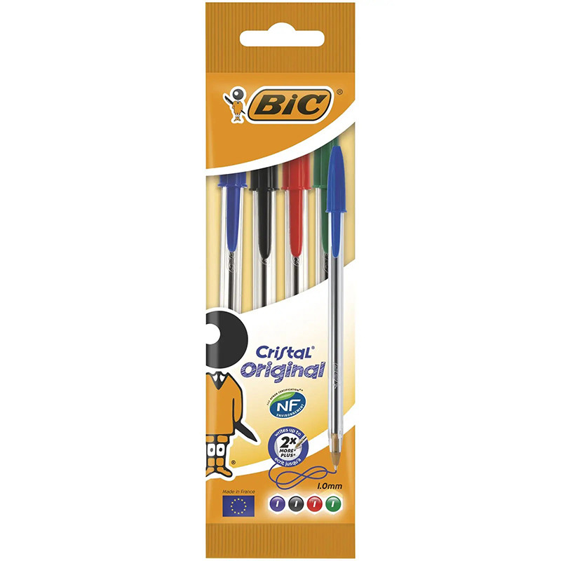 Pack de 3 stylos 4 couleurs. Neuf (10 couleurs au total) - Bic | Beebs