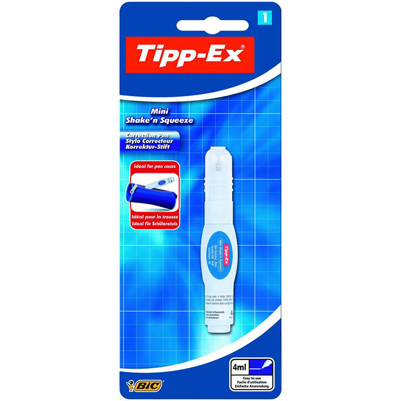 Stylo correcteur Mini Shake'n' Squeeze 4mL - TIPP-EX - 3CTPMINISQUEZ1